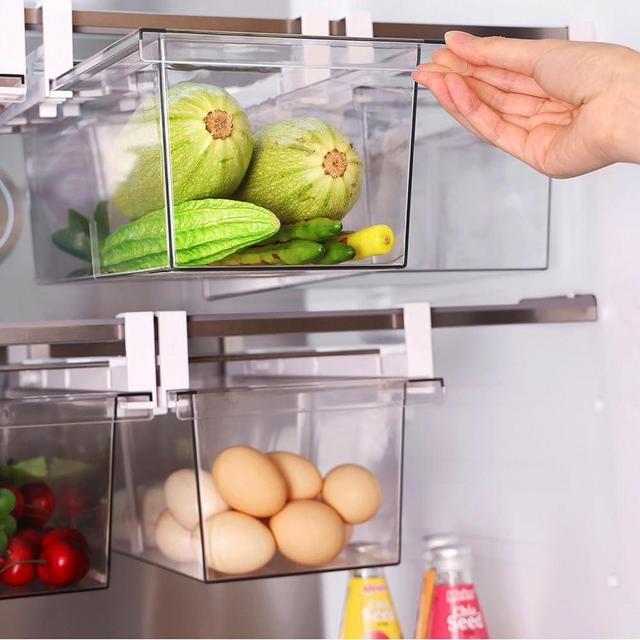 Yatmung 2 Pack Extra-Large Deli Drawer Organizer for Refrigerator Pull Out - Fridge Drawer Organizer and Storage Containers - Meat, Cheese, Produce, Universal Fridge Sliding - Fridge Organization Bin