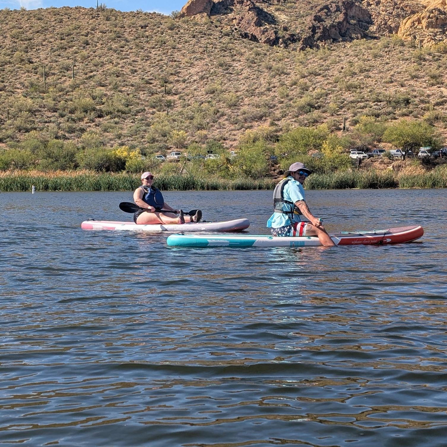 First time paddle boarding!