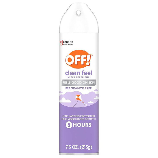 OFF! Clean Feel Insect Repellent Aerosol with 20% Picaridin, Bug Spray with Long Lasting Protection from Mosquitoes, Feels Good on Skin, 7.5 oz
