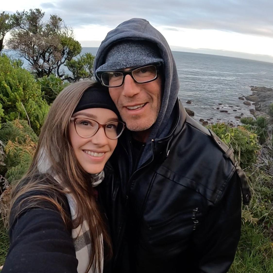 Bluff, NZ. Stewart Island behind us.