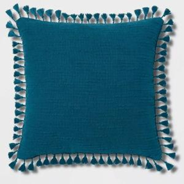 Euro Textured Slub Tassel Decorative Throw Pillow - Threshold™
