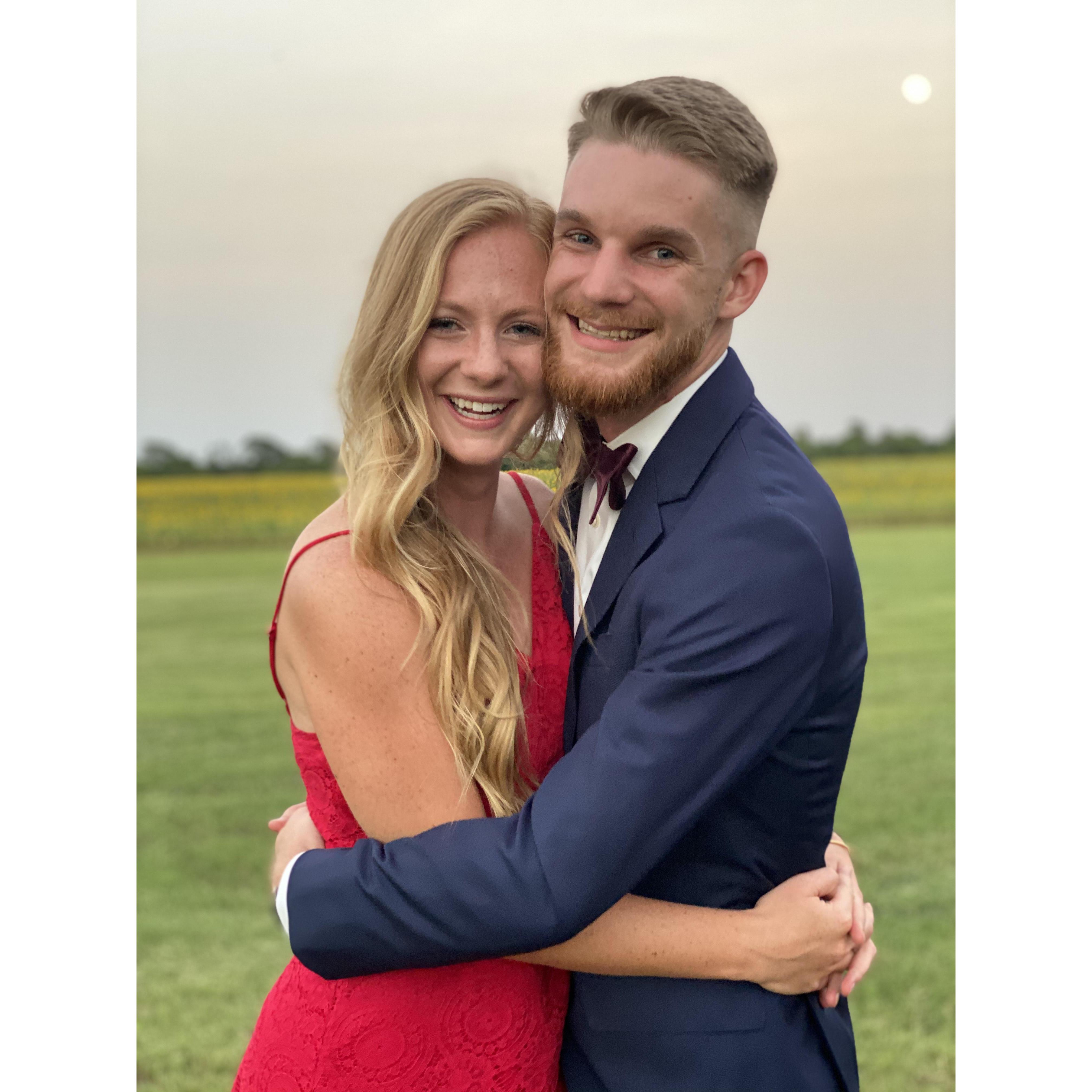 July 2020 - A friends wedding, our first real event as a couple, and one of my favorite pics of us :)