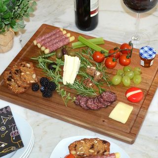 Personalized Engraved Charcuterie Serving Board for Carving & Cutting