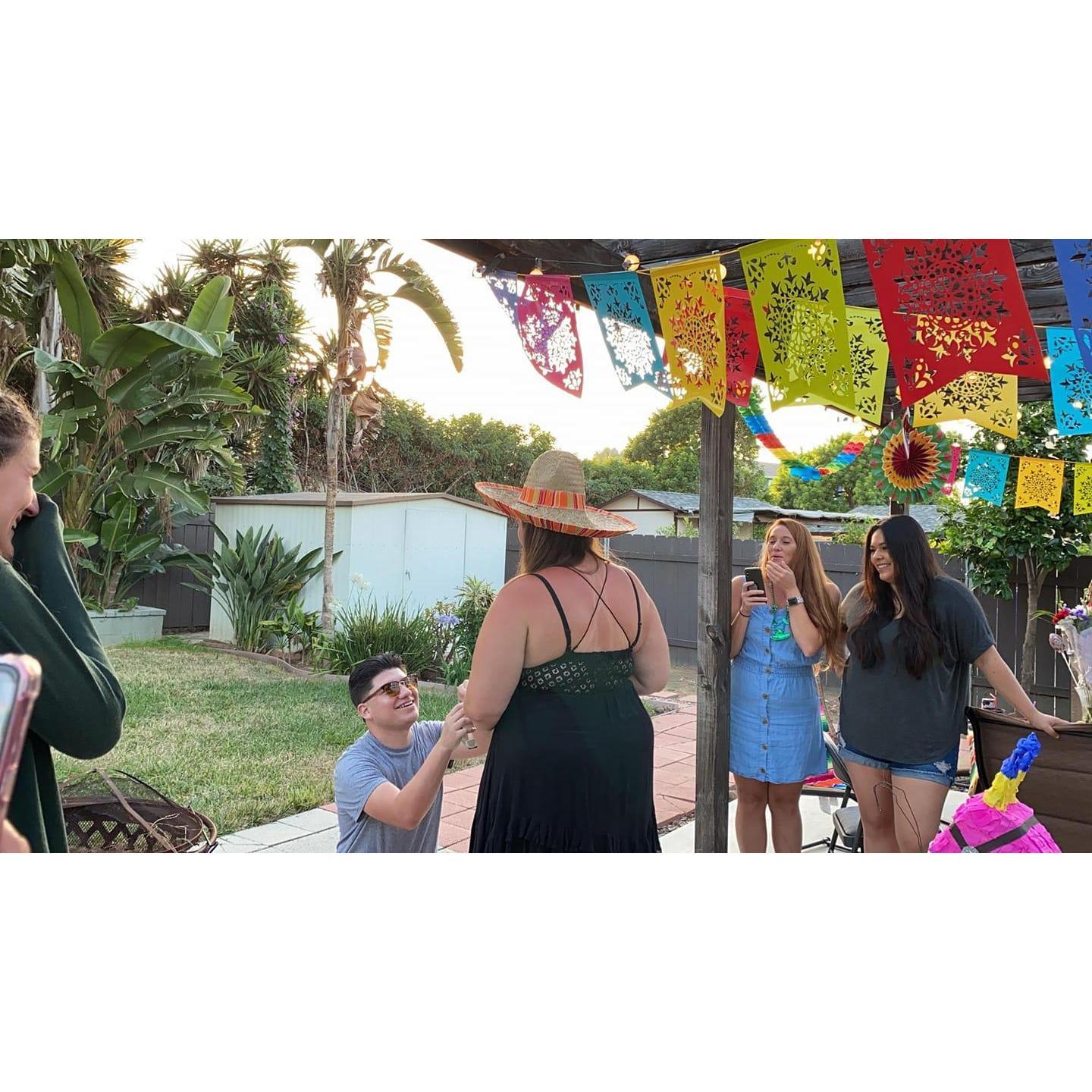 Jonathan surprised Kara on her Taco Tuesday birthday with a proposal - 7/7/2020