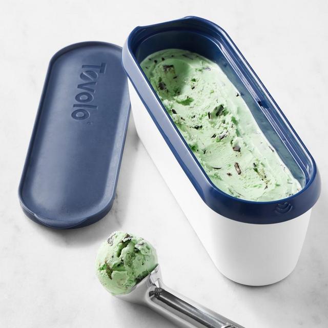Williams Sonoma Ice Cream Container, Oval, 1.5qt, Navy