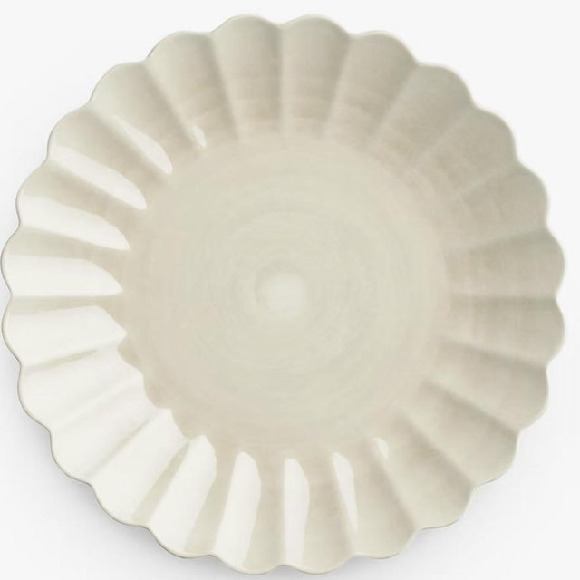 Oyster Plate, Sand, 28 cm
