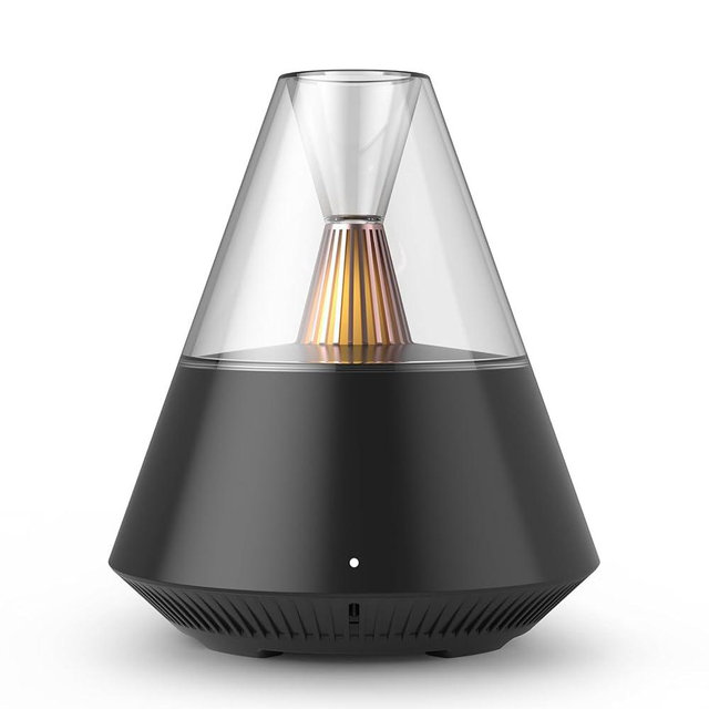 KinYiLO Essential Oil Diffuser, Modern Style Aromatherapy Aroma Diffusers with Candle Light, Fragrance Ultrasonic Cool Mist Humidifier, Remote Control, Auto Shut-Off, for Home Living Room Office