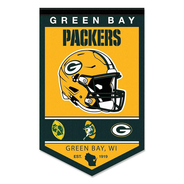 WinCraft Green Bay Packers Heritage History Banner Pennant