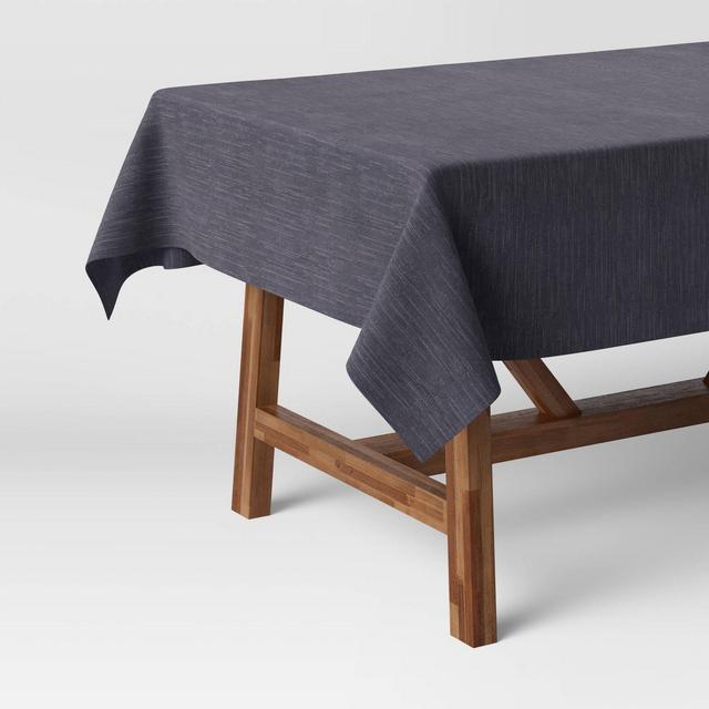 84" x 60" Cotton Chambray Tablecloth Blue - Threshold™