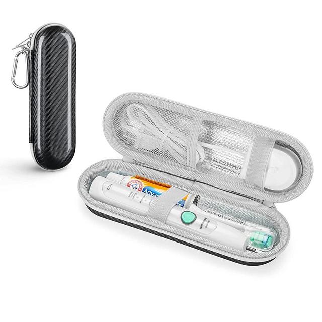 Yinke Travel Case for Oral-B/Oral-B Pro Smartseries/Philips Sonicare ProtectiveClean Electric Toothbrush, for 1000 4100 Hard EVA Case Protective Cover Storage Bag (Black)