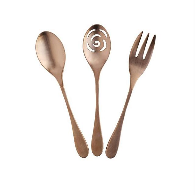 Knork 3-Piece Serving Set Copper Titanium Coated