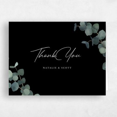 Black Wedding Thank You - Verde Landscape