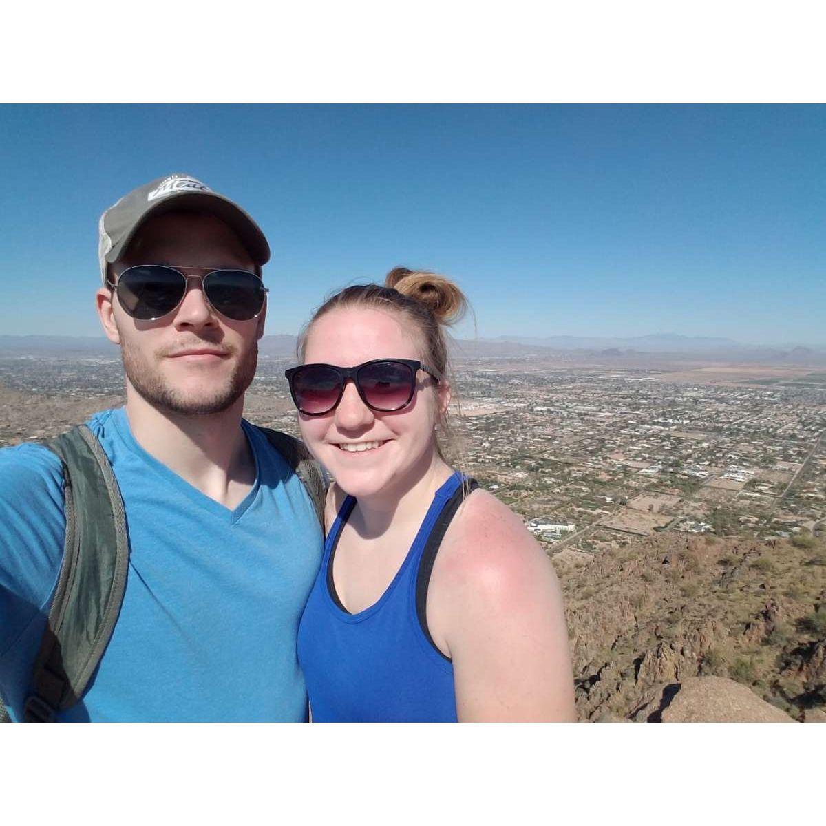 One of our very first pictures together after hiking Camelback Mountain