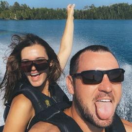 Jet skiing at the cabin.