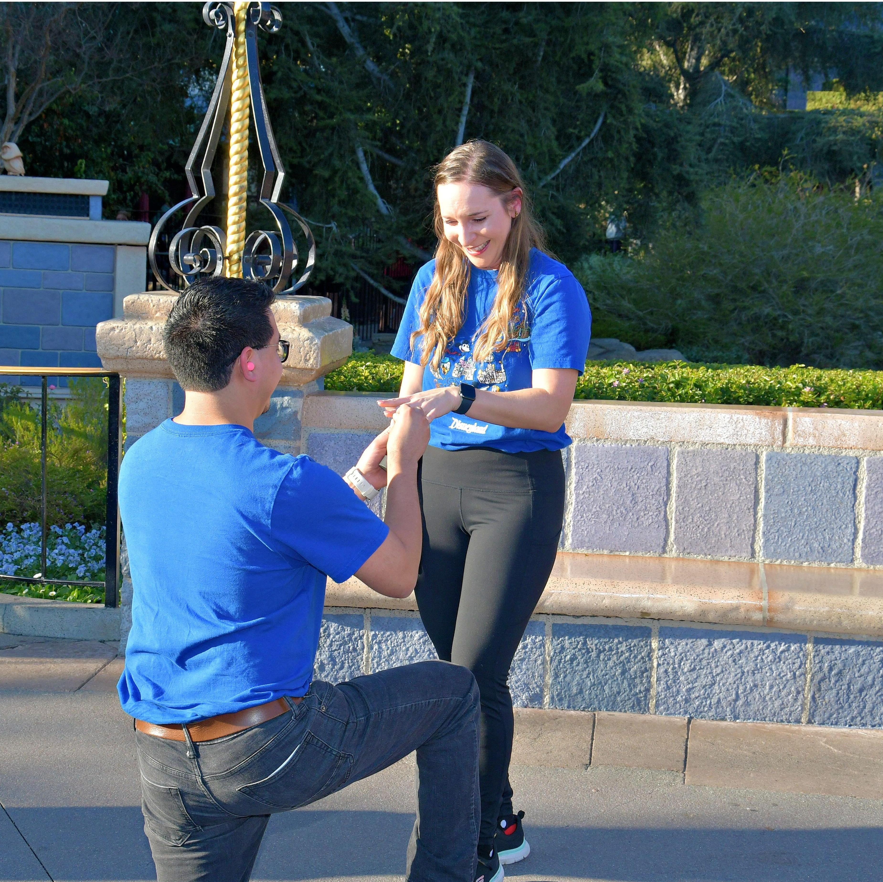 The complete shock of the proposal, even though she knew it was coming.