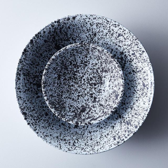 Grey Splatter Enamel Basin