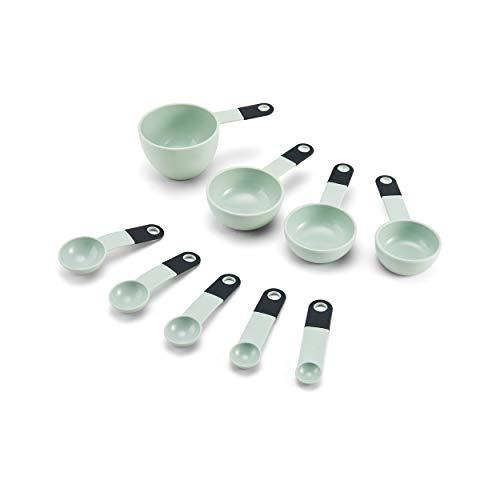 KitchenAid KE475OHPIA Classic 9-Piece Measuring Cup and Spoon Set, One Size, Pistachio/Black