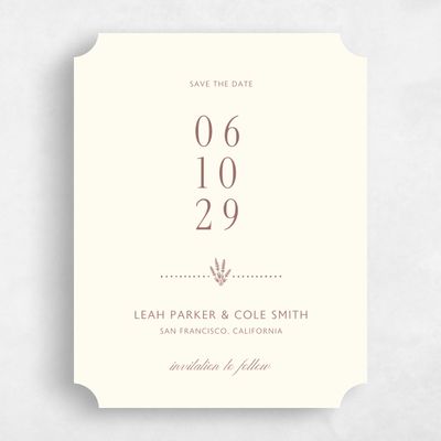 Yellow Ticket Wedding Save the Date - Passage Portrait