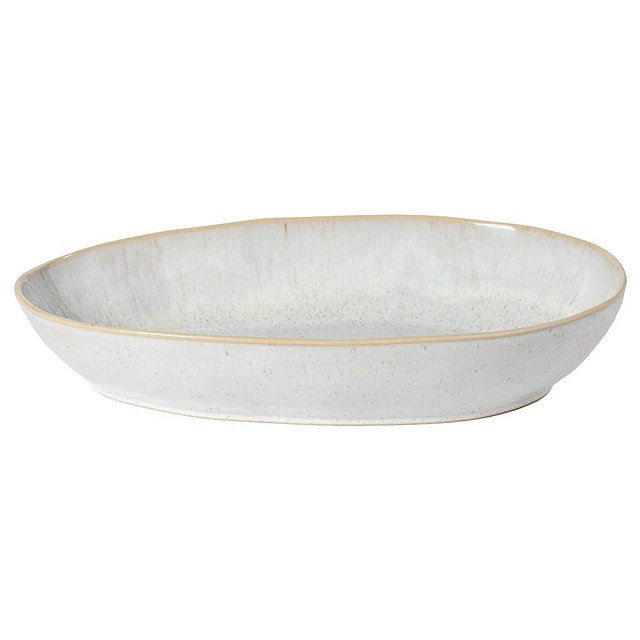 Casafina Ceramic 14.25" x 9" Oval Baker - Eivissa Collection, Sand Beige | Oven & Dishwasher Safe Bakeware | Food Safe Glazing | Restaurant Quality Dinnerware