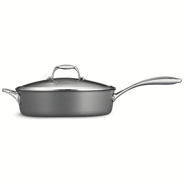 Tramontina 80123/009DS Gourmet Heavy-Gauge Aluminum Nonstick Covered Deep Saute Pan, 5.5-Quart, Hard Anodized
