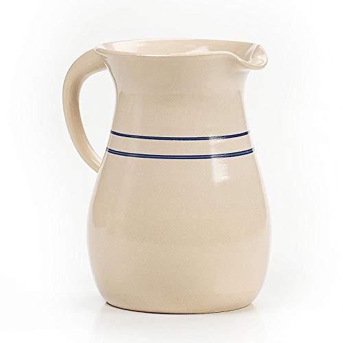 Heritage Blue Stripe Stoneware Pitcher