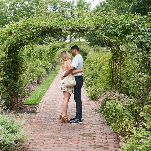 At the Brooklyn Botanic Garden, where Sahaj proposed.