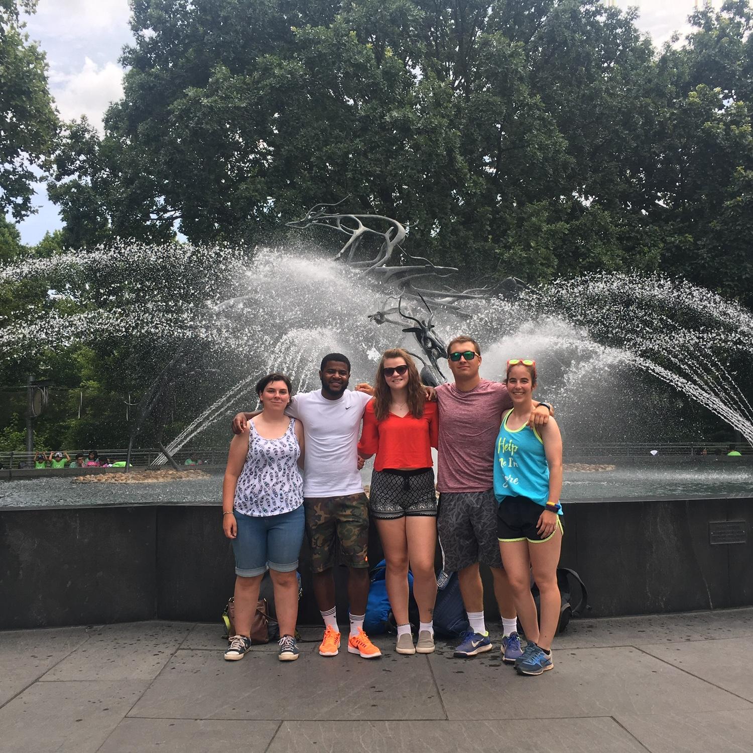 Our first picture together on a day off trip to the Philadelphia Zoo, summer 2017