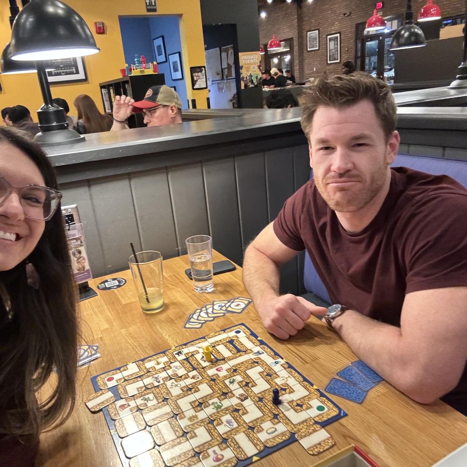 October 2024:
A random date night doing another thing we love, playing board games. We play them at home when we have time!