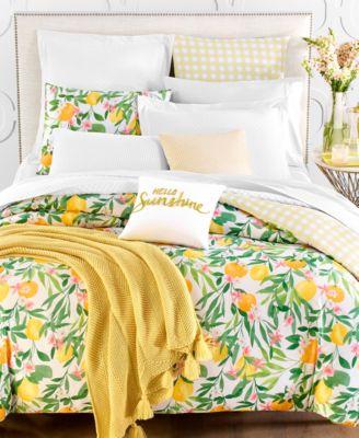 Charter Club Damask Designs Citrus 3-Pc. Full Duvet Cover Set