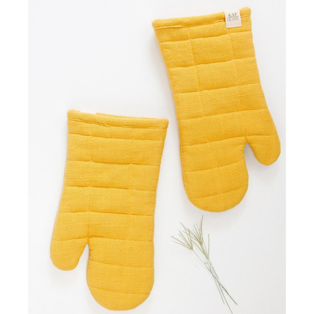 KAF Home Monaco Set of 2 Oven Mitts - Ochre