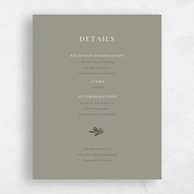 Light Khaki, Green Wedding Enclosure - Cappell