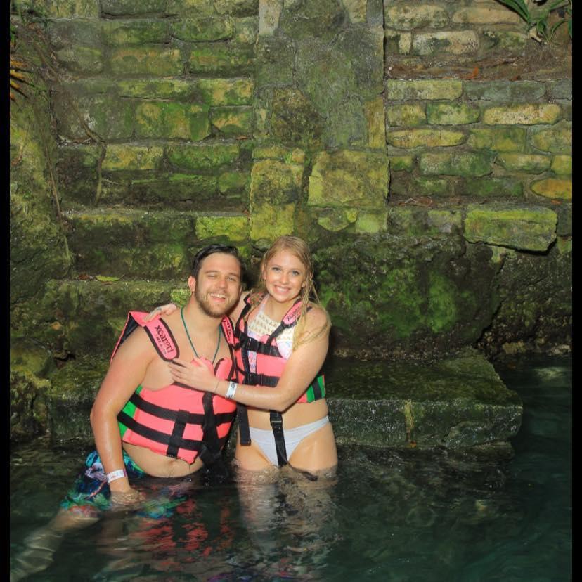 Swimming in a cave in Mexico!