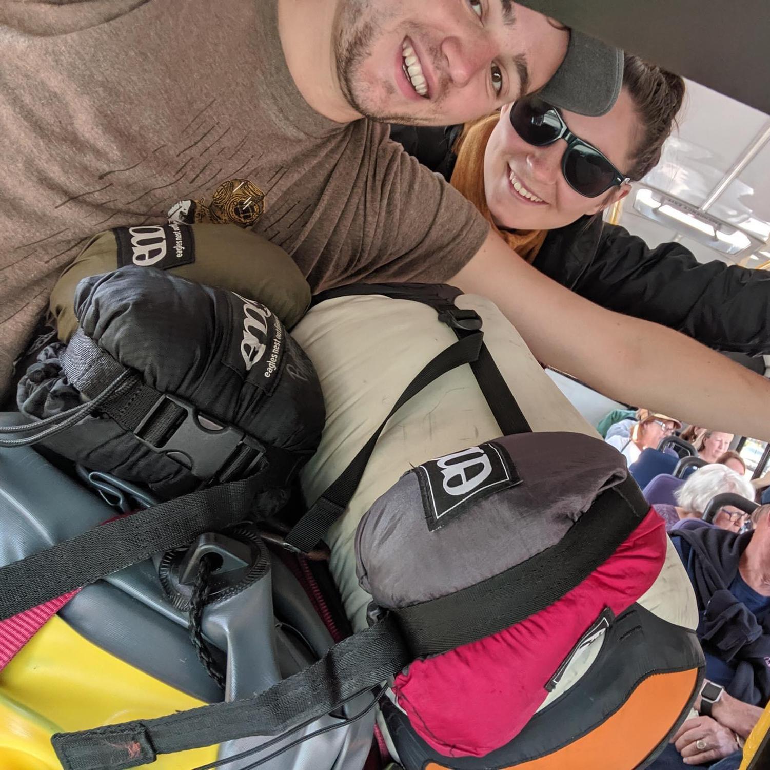 Thanks to a really nice sunset tour guide, we were able to catch a lift to our camping location. The sunset was beautiful!