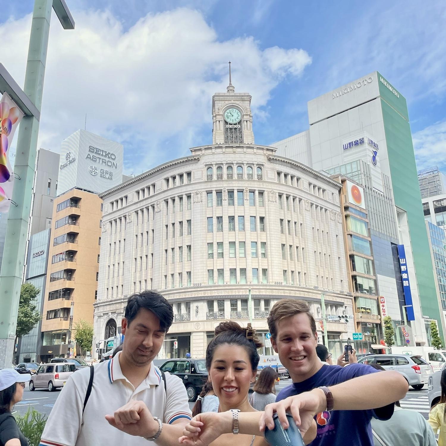 Ginza, Japan with Dane's watch