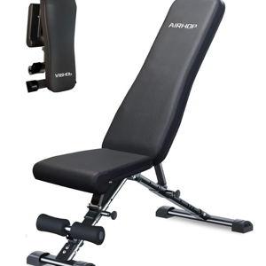 AIRHOP Adjustable Weight Bench, Bench Press Full Body Workout, Quick Fold Space Saving, Workout Bench for Home Gym Strength Training