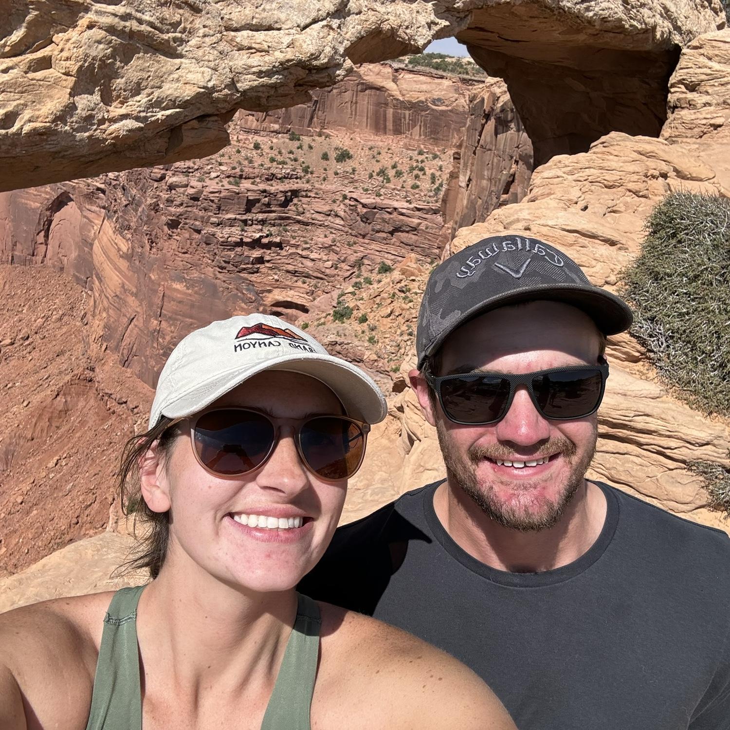 Quick pic at the Mesa Arch in Utah!
