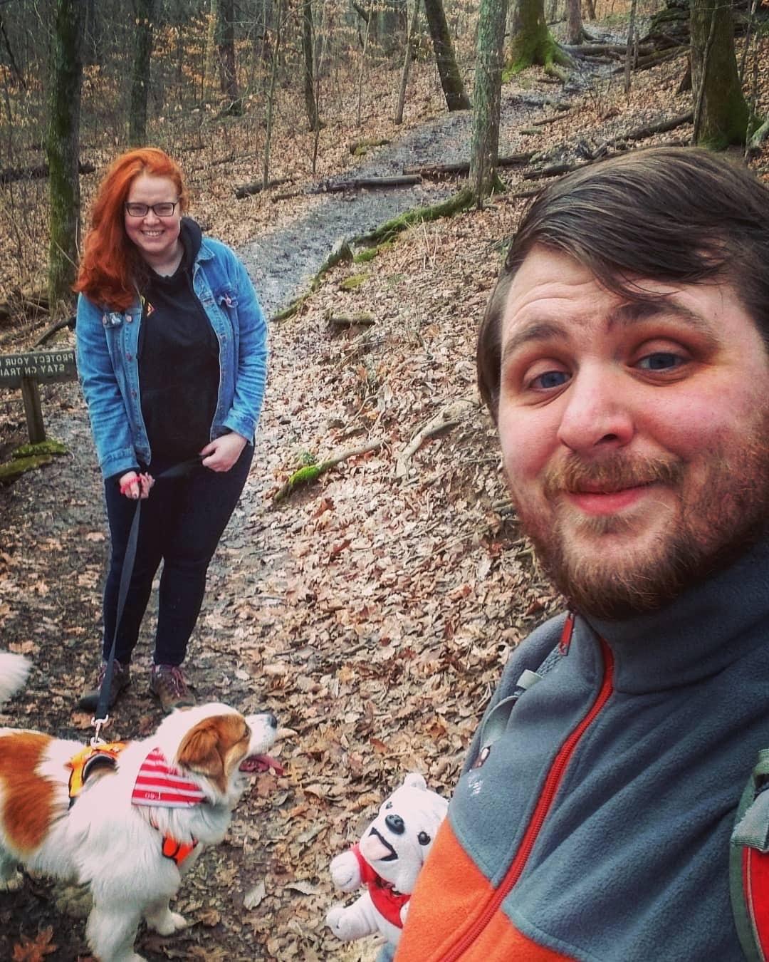 Hiking in the earlier days of our relationship in Nashville, TN.