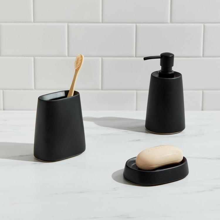 Black Ceramic Wall Soap Dish: High Quality & Durable