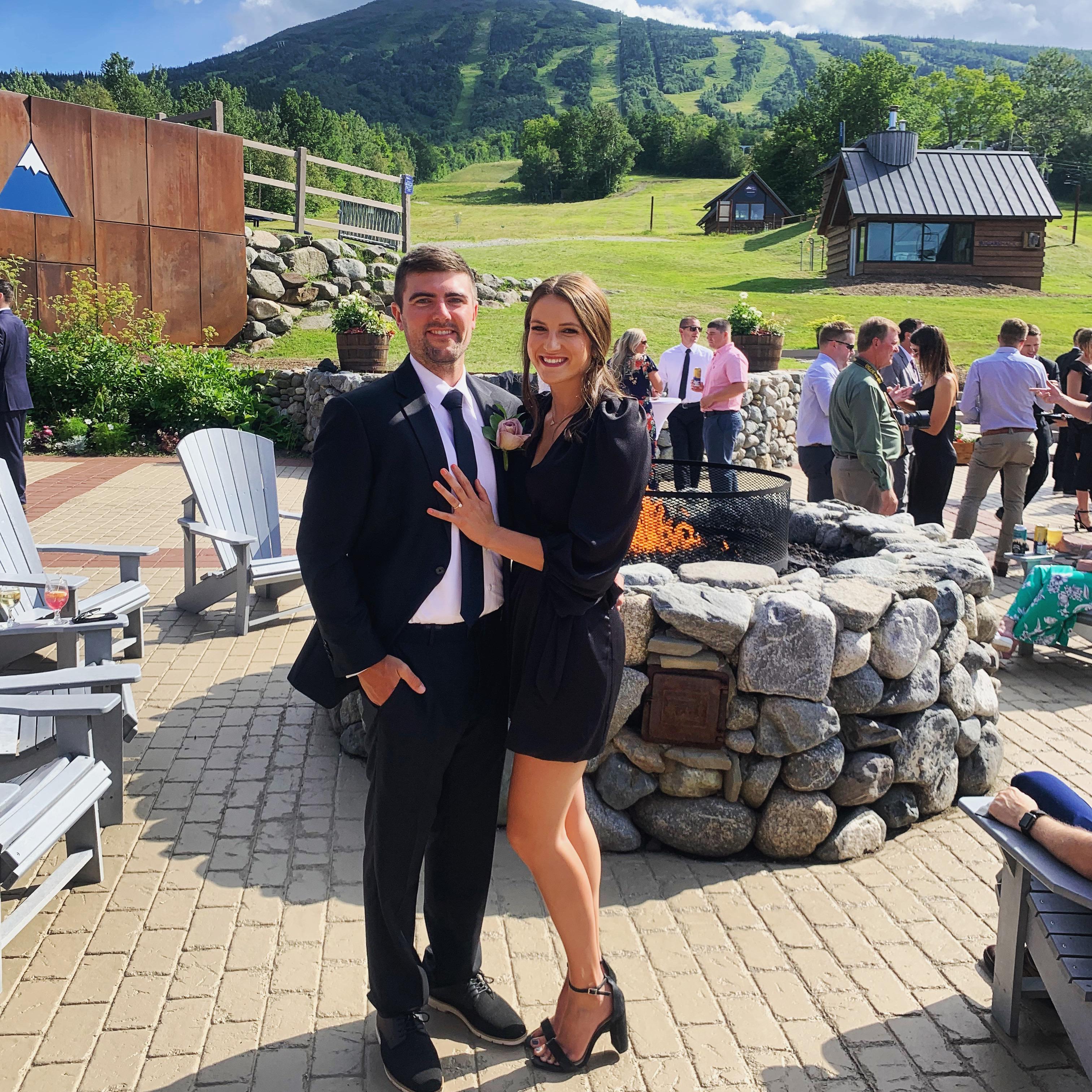 Our first wedding as an engaged couple!