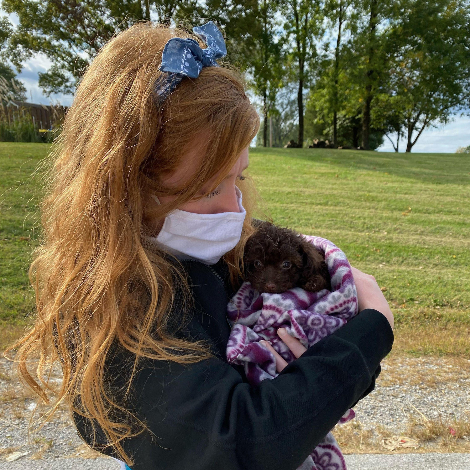 The family grew as Andrea fell in love at first site. This was before we knew her name would be Lucky.
