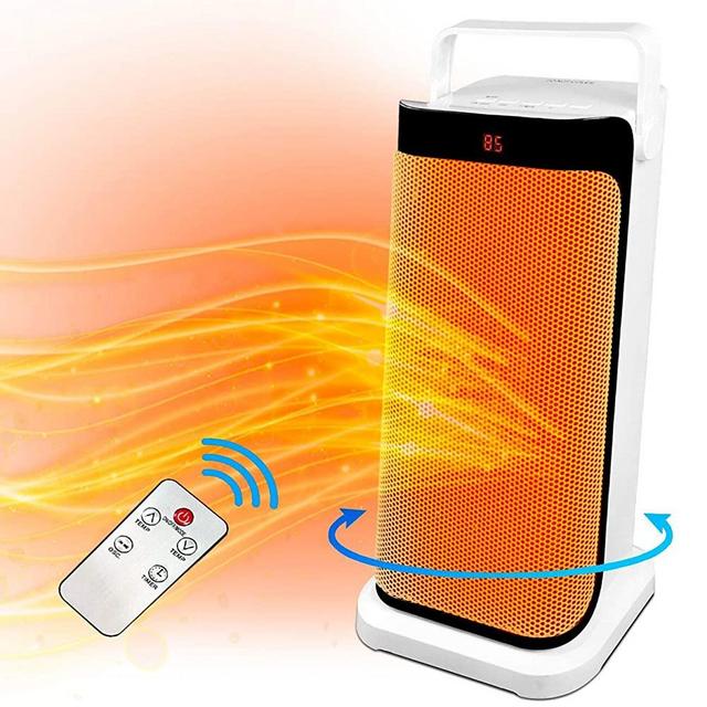 Patio Tower Heaters Electric with Remote - Oscillating Portable Large Fan Heater, Outdoor Ceramic Heater Adjustable Thermostat 12 Hours Timer Overheat, Tip-over Protection, Office, Bedroom, Bathroom, Home, Indoor
