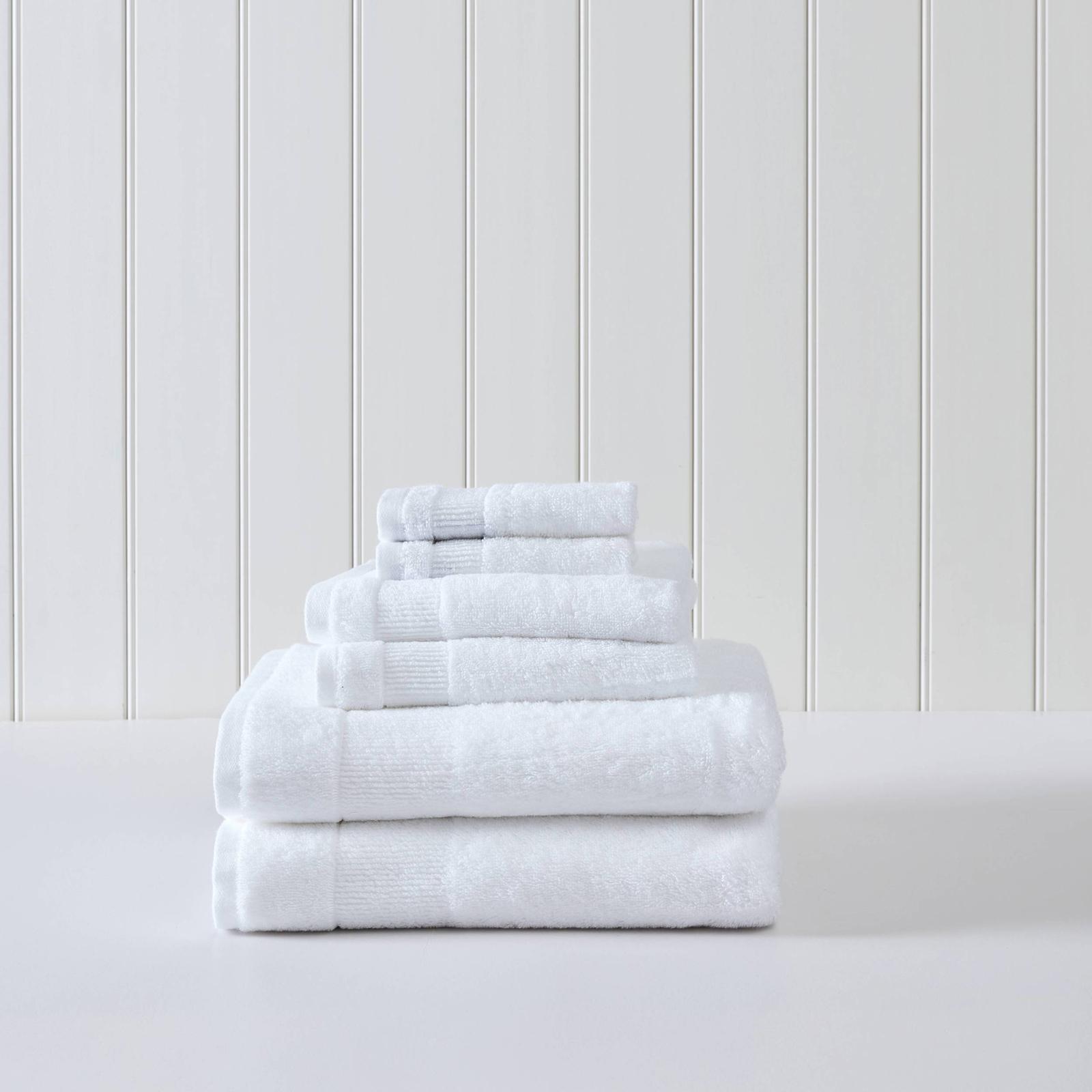 Tommy Bahama Island Retreat 2-Piece White Cotton Bath Towel Set