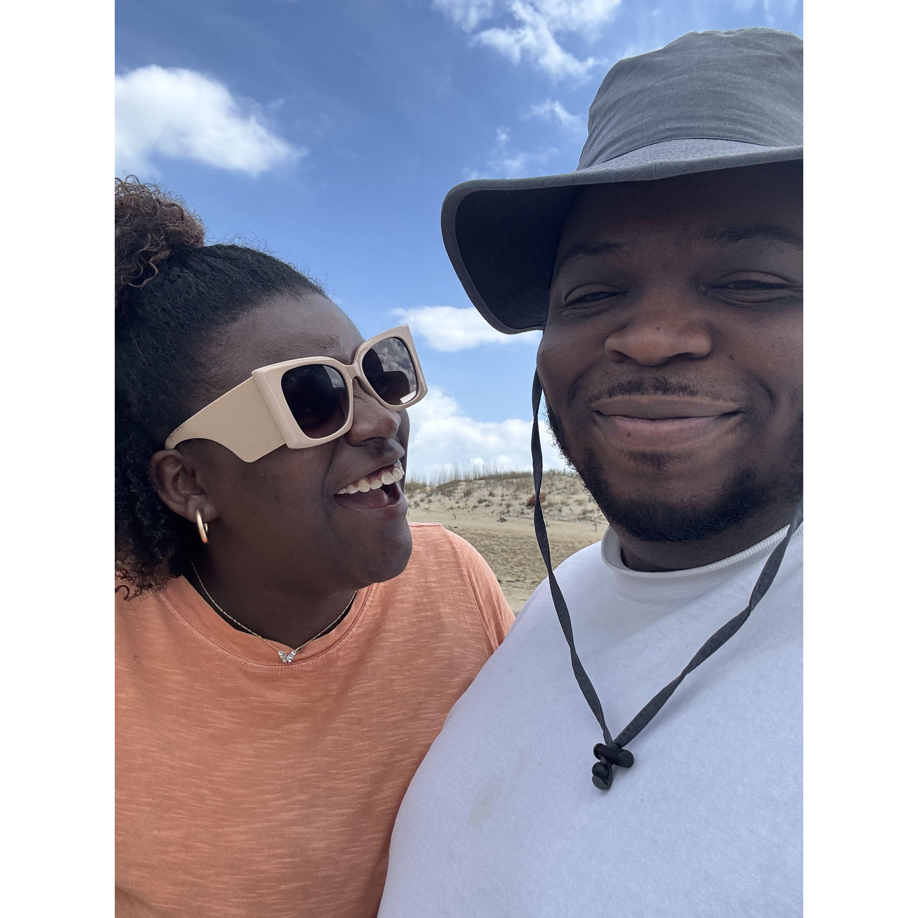 We have a deep love for the beach. We were celebrating our anniversary in Kill Devil Hills, North Carolina.