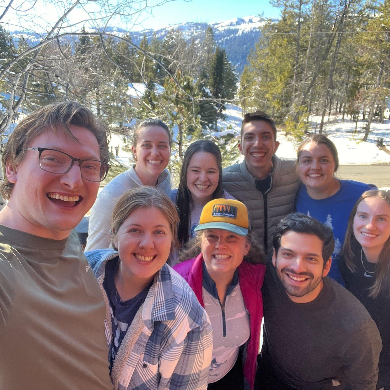 February: A Cabin getaway with friends from ICOM