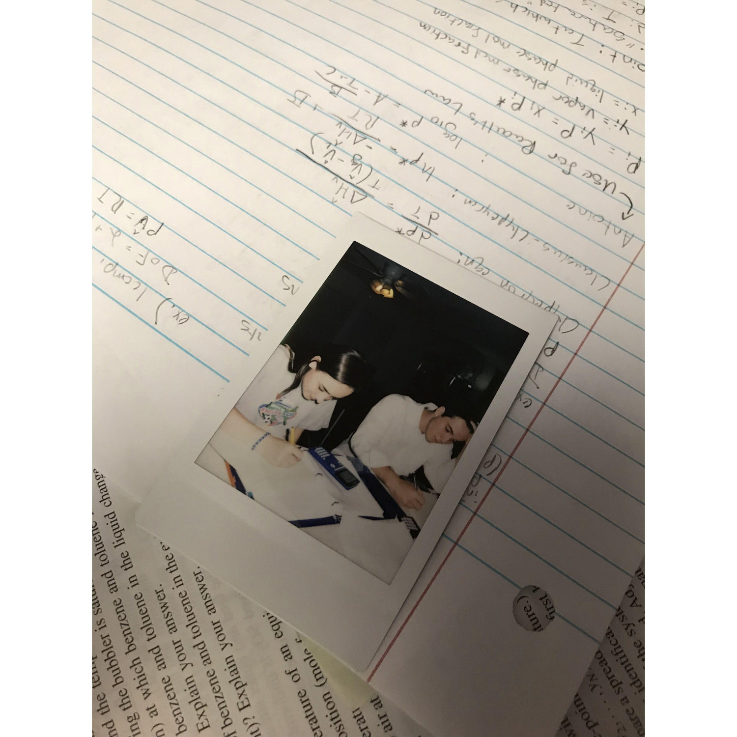 Countless hours working together on homework