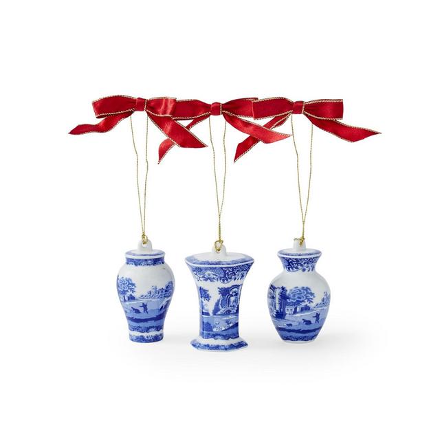 Spode Blue Italian Mini Urn Ornaments, Set of 3