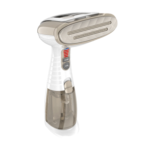 Conair Handheld Garment Steamer for Clothes, Turbo ExtremeSteam 1875W Fabric Steamer, Portable Handheld Design, Strong Penetrating Steam, White/Champagne