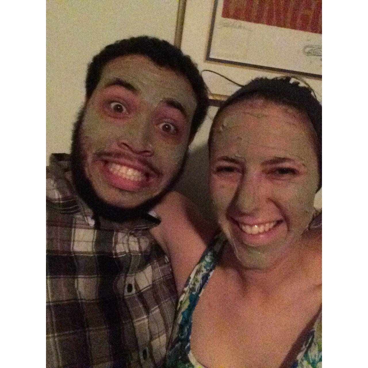 Face masks at Emily's Powelton apartment, 2017