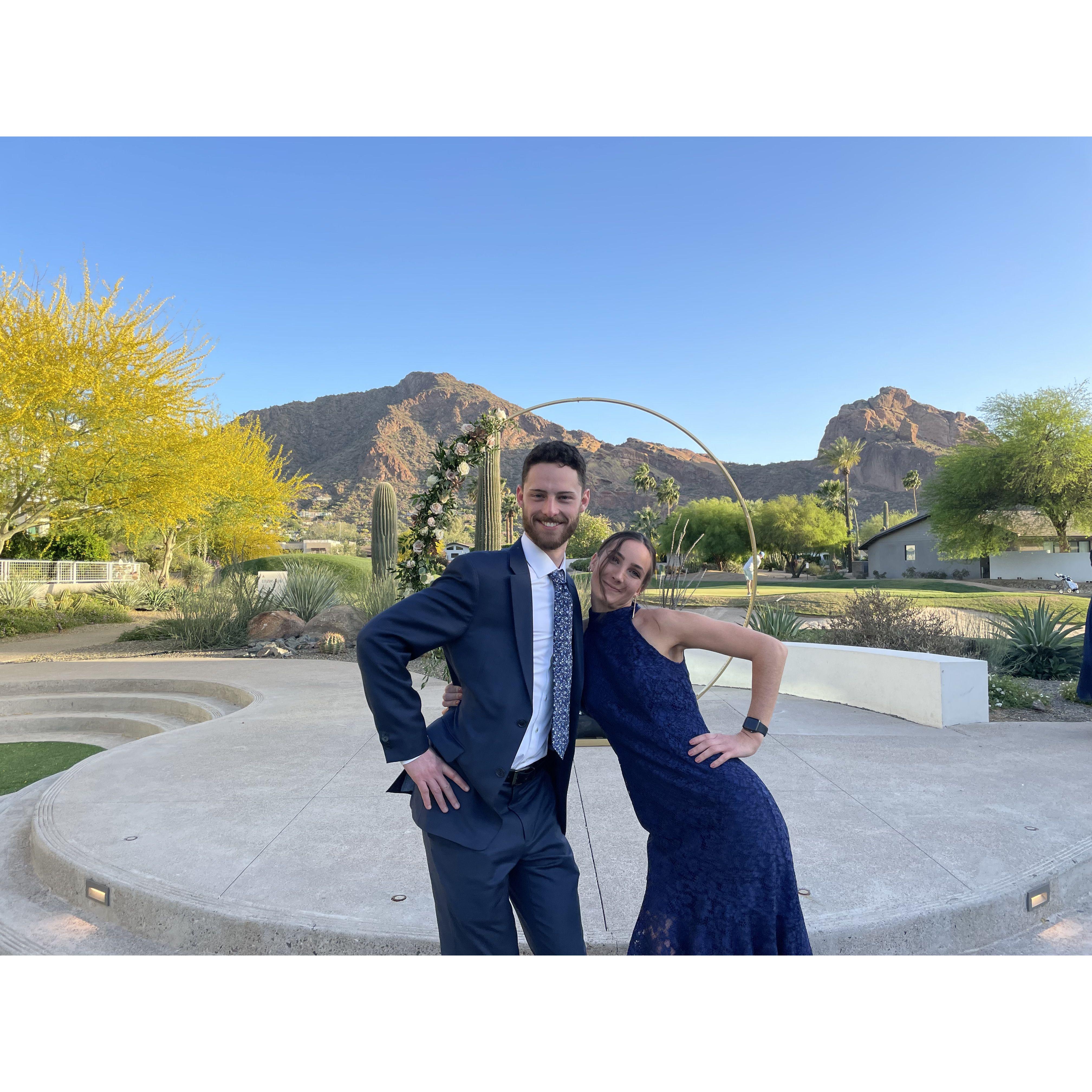 Jake and Claire attend their first of many weddings together