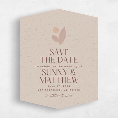 Brown Diamond Wedding Save the Date - Rafina Portrait